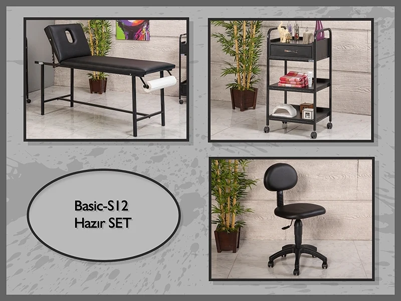 Hazır Setler | MC-5004 | Sedye (Delikli), Cihaz Sehpası, Sandalye